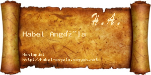 Habel Angéla névjegykártya